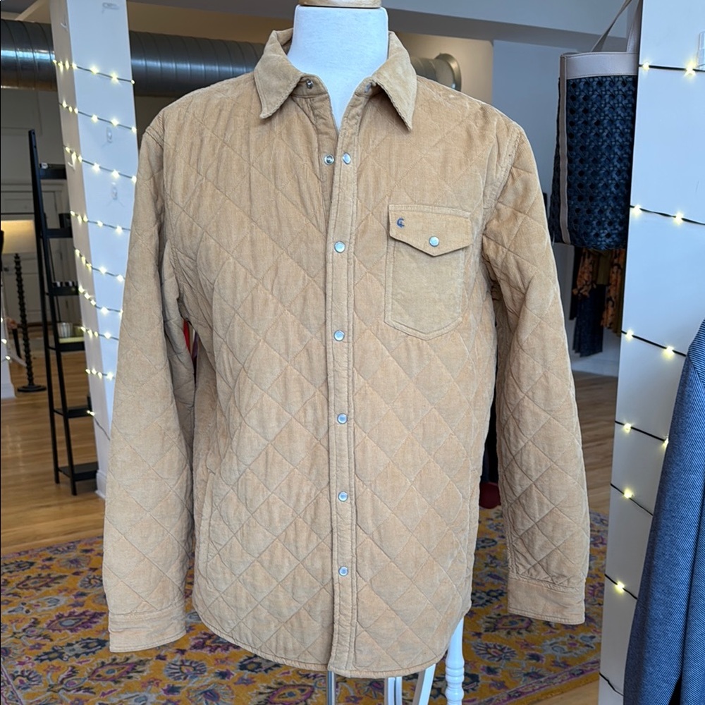Criquet Quilted Tan Shirt Jacket